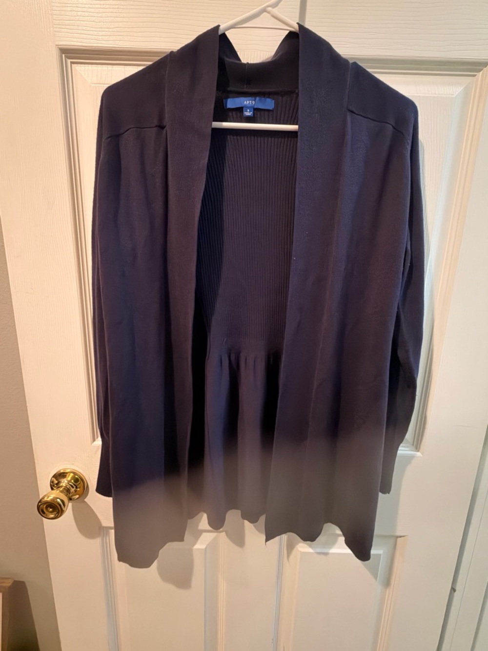 Apt. 9 Navy Open-Front Lightweight Cardigan